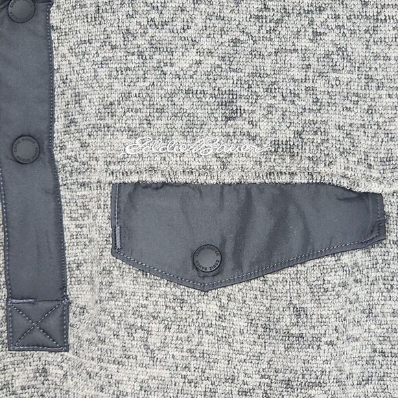 Eddie Bauer MR Convector 2.0 Mens Size‎ XL Fleece Snap Mock Neck Pullover Gray - Picture 4 of 10